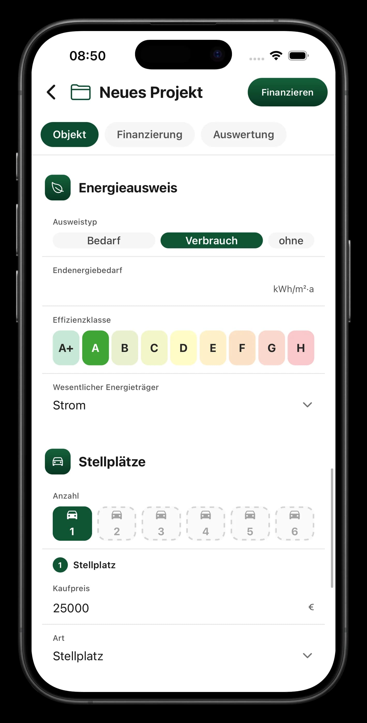 BaufiQuadrat-App: Budget-Screen und Dashboard mit persönlichem Berater, Finanzen, Projekten und Dokumenten